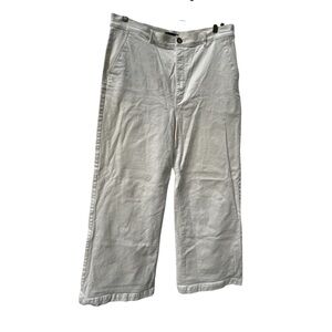 Ann Taylor The Trouser Wide Leg Jeans Women’s Size 16 Ivory High Waist